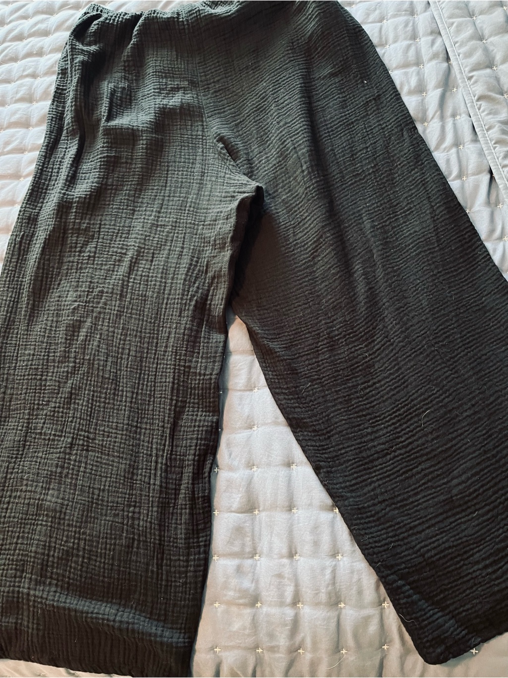 Women’s Crinkle Gauze Cotton Wide-Leg Pants — image 2 of 6